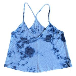 Me to We | PACSUN Blue tie-dye racer back tank top